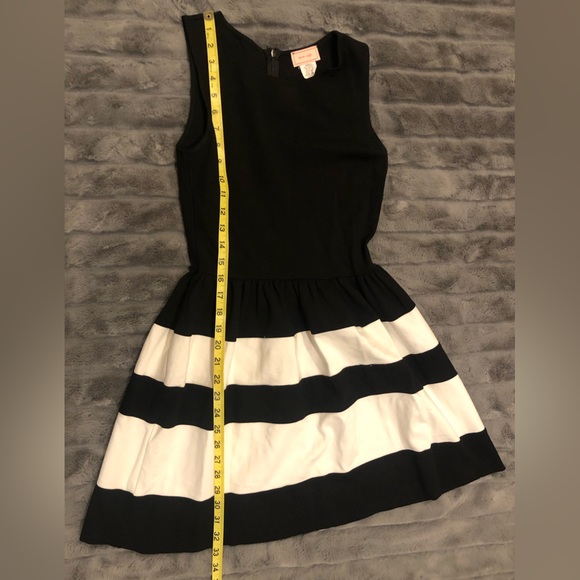 LOVE ADY womens small dress Black white stripes teacup sleeveless fit flare tank - Picture 13 of 13